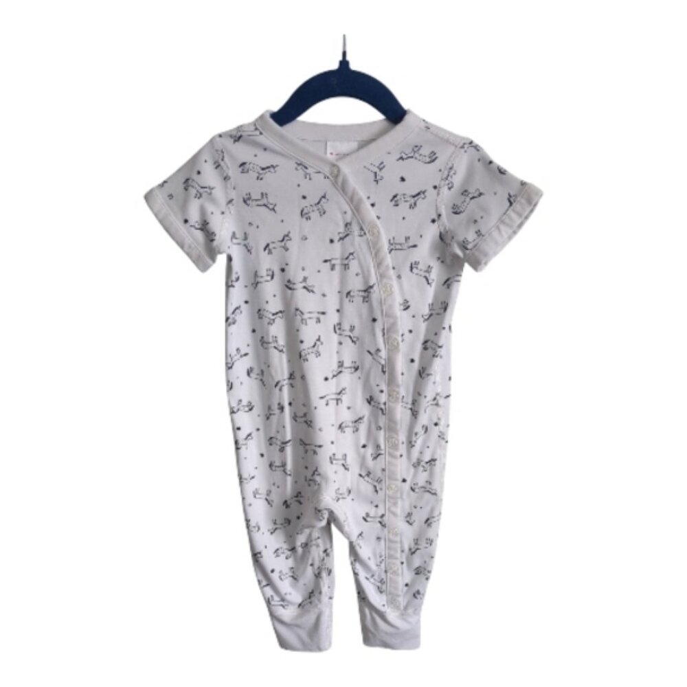 Hanna Andersson It's A Snap Romper Organic Pima Cotton Unicorn Print Size‎ 6/12m